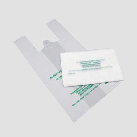 100% Bio-degradable T-shirt Shopping Bag